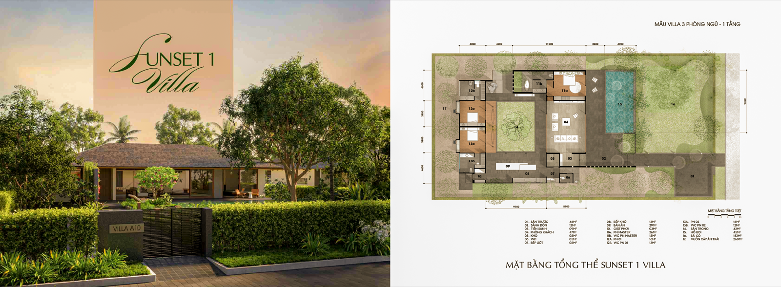 Điền Trang Sunset 1: Bố Cục Sân Trong (Courtyard) – Gắn Kết Đa Thế Hệ Trong Nếp Nhà 1 Tầng